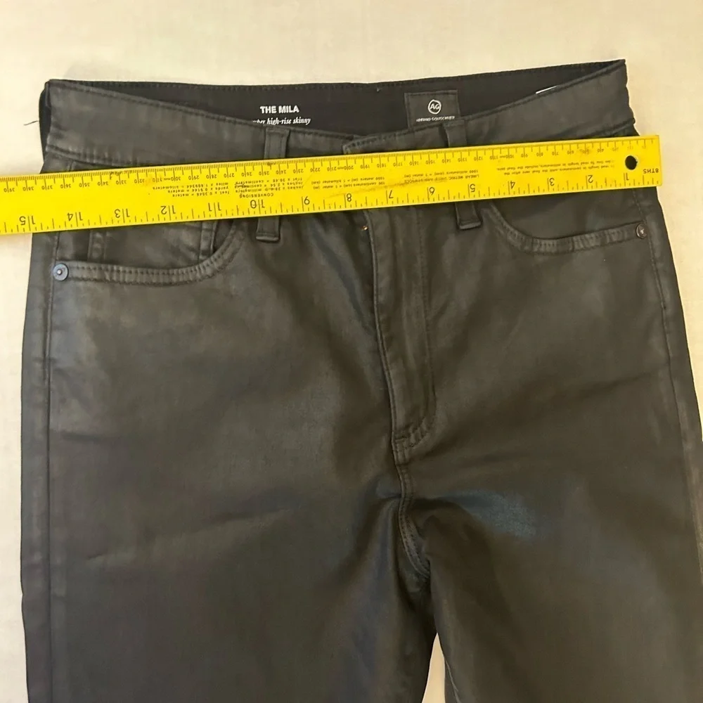 AGA Adriano Goldschmied The Mila super high rise skinny black jeans‎ Sz-29R. Y5